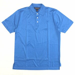 極美品 Brooks Brothers ブルックスブラザーズ マーセライズコットン100% ポロシャツ S 青 ブルー 半袖 トップス シルケット加工 メンズ