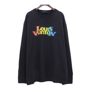 ルイヴィトン LV フェード プリンテッド ロングスリーブ Tシャツ 1AATBE メンズ ブラック LOUIS VUITTON 中古 【アパレル・小物】