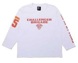 長瀬智也氏着用 美品 SサイズCHALLENGER HEAVY WEIGHT BRIGADE TEEホワイト チャレンジャー ヘビーウエイト ロンT フットボール カットソー