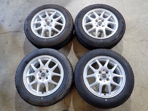 YS14090【送料無料175/65R15】アクア スペイド ポルテ ヴィッツ GP1フィット 等 中古スタッドレスセット★15×6J 100/4H ET50★1円スタ