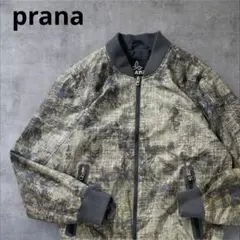 PRANA 総柄　ボンバージャケット　オーガニックコットン　ポリエステル　M