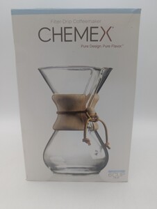 美品 CHEMEX ケメックス CM-6A フイルタードリップコーヒーメーカー6カップ 耐熱ガラス インテリア CLASSIC 6CUP Filter Drip Coffeemaker