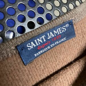 セントジェームス saintjames ダブルフェイス セーター カットソー ブラウン 茶色 ６ Lサイズ 脇毛羽立ちあり ソデほつれあり