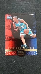 1996年当時物!UPPER DECK製OLYMPIC BASKETBALL USA代表(NBA DETROIT PISTONS)「GRANT・HILL」トレーディングカード1枚/ALL-STAR GAME