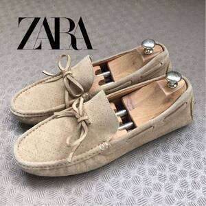 ★【 ZARA 】★スエード ドライビング モカシンシューズ★サイズ 27.5