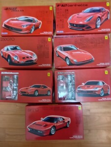 フジミFUJIMI1/24 フェラーリ288GTO、458イタリア、F12ベルリネッタ、365GTB4デイトナ、250GTO、550マラネロ、575Mマラネロ7点セット未組立