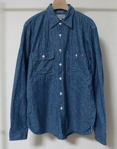 KENNETH FIELD ケネスフィールド CHAMBRAY WORK SHIRTS シャンブレー ワーク シャツ L