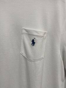 【POLO RALPH LAUREN × Ron Herman】 21年モデル 半袖Tシャツ L ポリエステル ホワイト L 鹿の子 アメカジ 2406oki k 