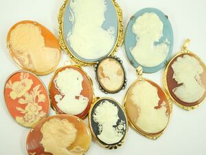 【D99】カメオ CAMEO カメオ系 シェルカメオ ブローチ など ヴィンテージ ビンテージ アクセサリー 大量 まとめ売り まとめ TIA