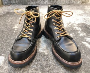 【97年製】レッドウイング RED WING 8176 8E ビブラムソール MADE USA 四角犬タグ /茶芯 ブラック