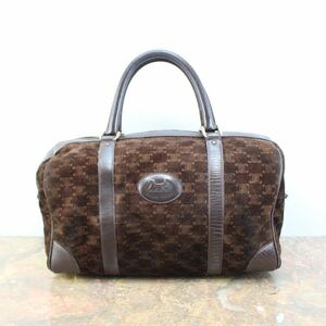 OLD CELINE MACADAM PATTERNED LEATHER BOSTON BAG MADE IN ITALY/オールドセリーヌマカダム柄レザーボストンバッグ