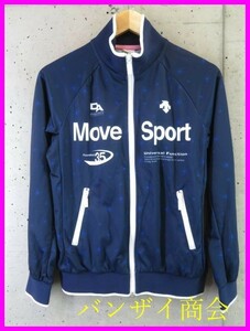 1101m17◆良品です◆DESCENTE デサント【MOVE SPORTS ムーブスポーツ】トラックジャージ ジャケット L/ウインドブレーカー/レディース/女性