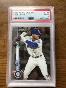 2020 Topps Chrome Kyle Lewis #186 PSA Mint 9