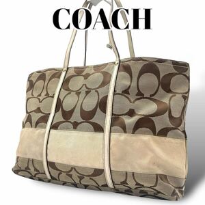 COACH コーチ F11099 シグネチャー ラージ トート バッグ 総柄 肩掛け