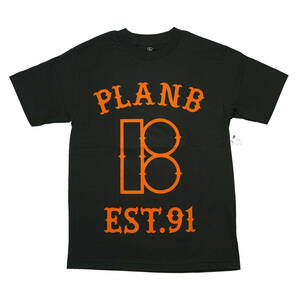 新品 PLAN B LOGO TEE/BLACK S プランビー オリジナル ロゴ プリントTシャツ メンズ半袖 ブラック スケートボードブランド キッズ 子供ok