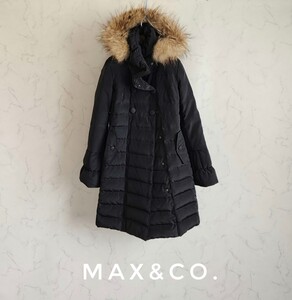 超高級 希少 Maxmara 機能美抜群モダンダウンコート 圧倒的エレガントリアルファー 肉厚ダウン max&co. マックスマーラ 