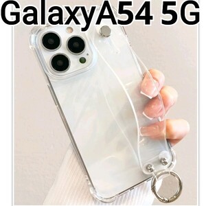 GalaxyA54 5G ケース 　クリア　ベルト付き　リング