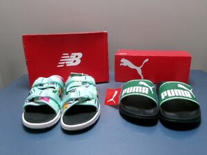 Ｃ133／未使用保管品【 new balance SDL 330サンダル(サイズ29cm)PUMAサンダル(サイズ31cm）まとめて計２点】メンズサンダル