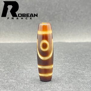 ★上級 EU製 定価5万円★ROBEAN・チベット天珠★パワーストーン アクセサリー 天然石 金運 お守り プレゼント 約38.1*10.8mm 1002H195