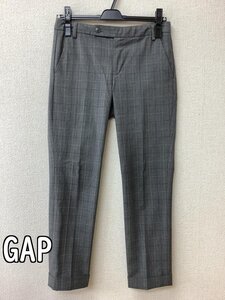 ギャップ (GAP) グレーチェックパンツ ストレート クロップド サイズ00