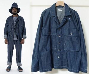 21SS Engineered Garments エンジニアードガーメンツ M43/2 Shirt Jacket 8oz Cone Denim デニム ミリタリー シャツ ジャケット S