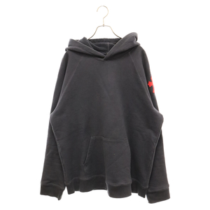 クロムハーツ GRP Y NOT Raglan Pullover Hoodie クロスレザーパッチ ワイノットラグランプルオーバーフーディ プルオーバーパーカー