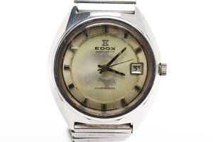 エドックス ラウンド シルバー デイト 200252 自動巻き メンズ 腕時計 EDOX