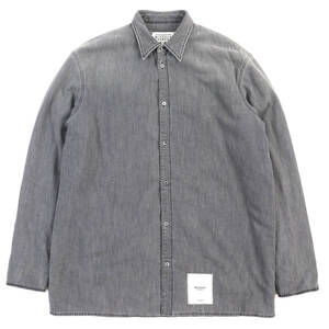 良品△Maison Margiela 10 メゾンマルジェラ10 20AW S50DL0449 PADDED SHIRT 中綿 デニム シャツ 40 正規品