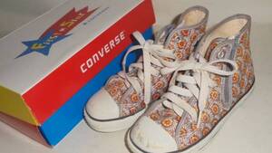 CONVERSE コンバース オールスター　ハイカットシューズ　花柄　19.0㎝　ジップ