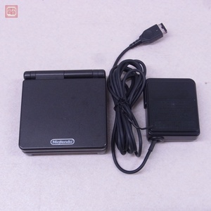 動作品 GBASP ゲームボーイアドバンスSP 本体 AGS-001 オニキスブラック ニンテンドー 任天堂 Nintendo ACアダプタ付【10