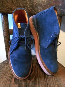 VISVIM・ビズビム◆ISDT BOOTS/チャッカブーツ/NEWELL-FOLK 牛革 ハンドメイド デザートブーツ US 9（約27cm) ダークネイビー