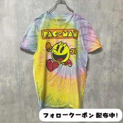 古着 used　PACMAN　パックマン　半袖タイダイ柄Tシャツ　ゲームプリント