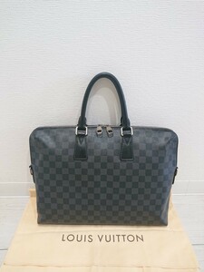 ルイヴィトン ビジネスバッグ ポルトドキュマンジュール ブリーフケース ダミエ グラフィット メンズ N48224 LOUIS VUITTON 送料無料 