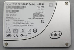 高信頼性チップHET-MLC使用 中古 SSD intel DC S3700 400GB