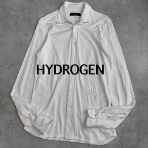 HYDROGEN ハイドロゲン　長袖シャツ　トップス　ボタン　シャツ　白シャツ　 ホワイト　S メンズ