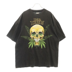 VINTAGE ヴィンテージ 90s Dr. Dre Pushead Skull T-shirt ドクタードレー パスヘッド半袖Tシャツカットソー ブラック