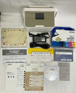 【未使用】EPSON カラリオ・ミー E-500 おうちプリント プリンター エプソン フォトプリンター 白 2006年製造 外箱あり