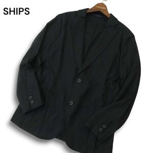 SHIPS シップス 秋冬 エアリー ウール★ 2B アンコン テーラード ジャケット Sz.S　メンズ ネイビー　A4T10905_A#N