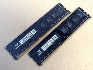 ★VASEKY DDR3-1600 8GB×2枚 16GBメモリセット 8G-1600 VSK PC3L-12800U 良品美品★送185ok★