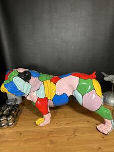 ブラックフライデー インテリア　アート　ブルドッグ　全長75cm 等身大　オブジェ　ポップアート　Bulldog おしゃれ　置物　