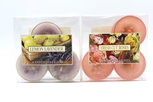 YANKEE CANDLE　ヤンキーキャンドル　クリアカップティーライト　　ラベンダー＆ローズ　6個