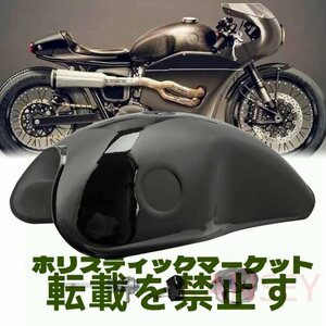 レトロ黒 10L 2.6 ギャル燃料ガスタンクカフェレーサーヴィンテージオイルタンク用ホンダ 750 CB400 XJR400 ベネリモハーベ