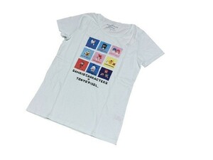 【新品】サンリオ トーキョーピクセル レディース Tシャツ 半袖【M】白◆sanrio tokyo pixel キティー マイメロ 女性 ゲーム