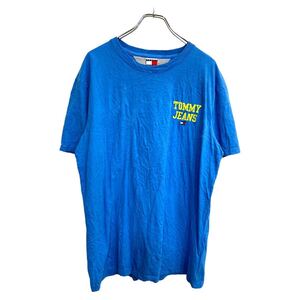 TOMMY JEANS 半袖 ロゴ Tシャツ XLサイズ トミージーンズ 刺繍 ブルー 古着卸 アメリカ仕入 t2409-4113