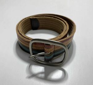 【¥1000スタート】Mサイズ VERO CUOIO Brown Leather Belt ヴェロキーオ ベルト R1347