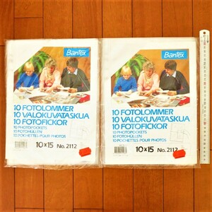 デンマーク製 Bantex バンテックス 写真フォルダー フォトアルバム 10cm×15cmの写真4枚用 315mm×230mm 10枚×2袋 計20枚 未使用 未開封