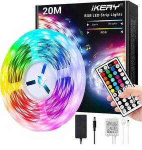 LEDテープライト20M1600万色リモコン制御 高輝度 RGB 同期r