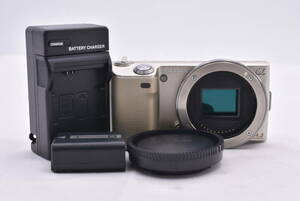 Sony ソニー NEX-5 シルバーボディ ミラーレスデジタルカメラ コンパクトカメラ (t8357)