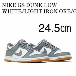 【送料無料】【新品 ※ラスト1点！】24.5㎝　NIKE GS DUNK LOW ナイキ GS ダンク ロー グレー