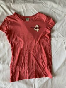 Abercrombie & Fitch アバクロンビー&フィッチ 半袖 ビッグ アイコン Tシャツ ピンクサイズM